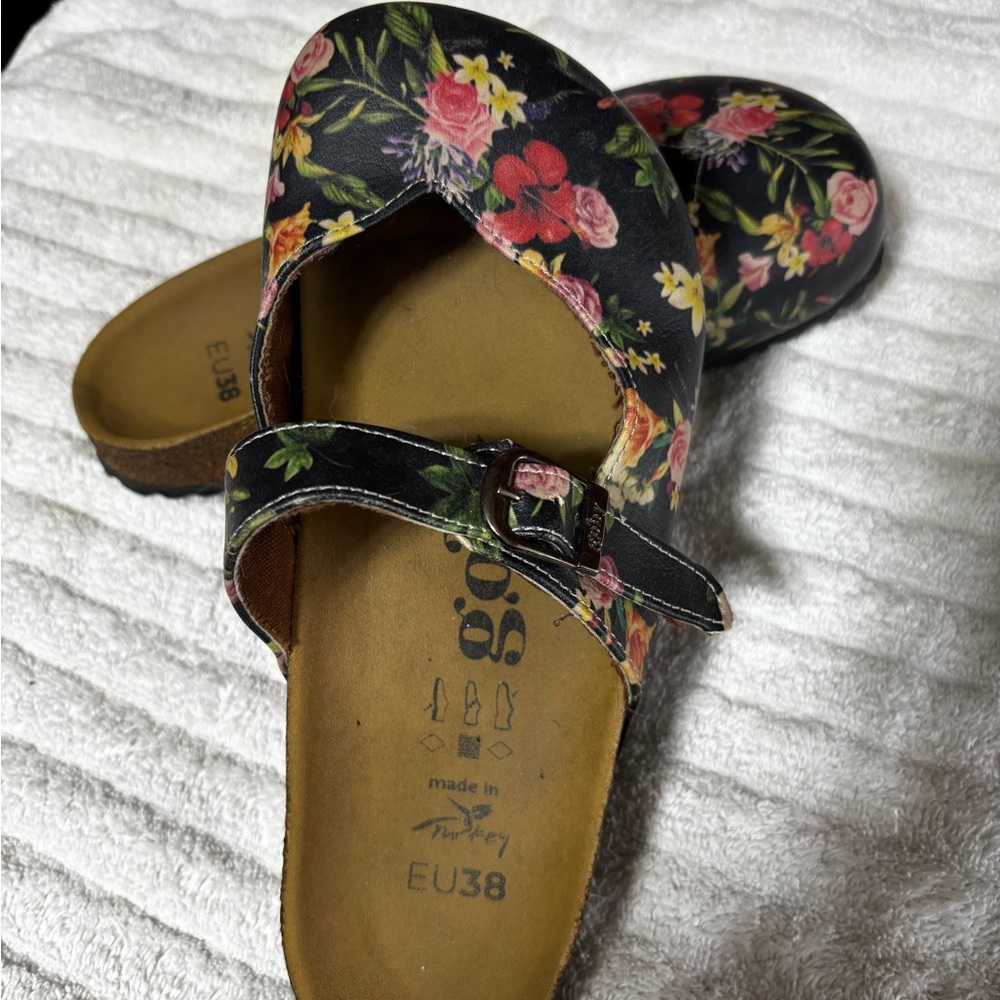 Floral Black Mules by goby - Picture 5 of 8